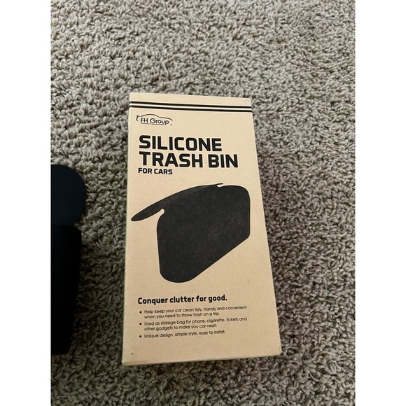 FH Group Silicone Waterproof Durable Portable Small Waste Trash Garbage Bin Can - Picture 8 of 9